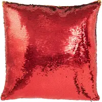 Jline Kussen omkeerbaar sequin rood/goud
