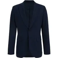 Fundamentals - Heren slim fit blazer - THE FLEX SUIT - Slim/Tall fit - Donkerblauw - Maat: 48L
