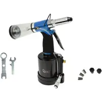 GEKO Pneumatische popnageltang - Automatische zuigfunctie - 2.4-6.4 mm - Inclusief opvangbakje
