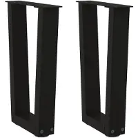 vidaXL Salontafelpoten 2 st V-vormig 38x(42-43,3) cm staal zwart