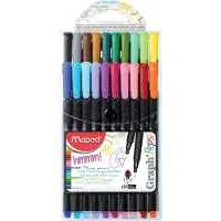 Maped etui de 20 feutres fineliner graphpeps 0,4 mm assortis 749151