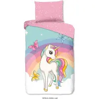 Good Morning Dekbedovertrek Katoen - Unicorn Dash 140 x 200/220 cm