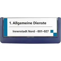 Durable Deur-/infobord | B149xH52,5mm | controlevenster plexiglas | achterdeel ABS blauw | 1 stuk - 486007 486007