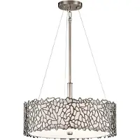 Kichler LED Hanglamp Silver Coral | 3X E27 Max 60W | Dimbaar | Classic Pewter