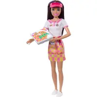 Mattel Skippe Pizzaserveerster - Met Pizza en Meeneemdoos - Barbiepop