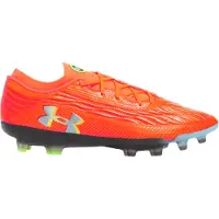 Under Armour Magnetico Elite 4.0 Gras Voetbalschoenen (FG) Oranje Grijs Neongeel
