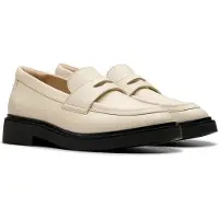 Clarks Dames splend edge loafers - Cream Leather
