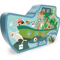 Scratch Contour Puzzel - De Ark - 69,5X47,6Cm - 40 Stukjes - 3 Jaar