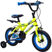 HUFFY Pro Thunder 12 Inch Jongenfiets Geel BMX 3-5 jaar Kinderfiets Voor jongens en meisjes
