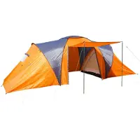 Mendler Campingtent Loksa, 6-persoons koepeltent Iglo tent Feesttent, 6 personen ~ oranje