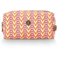 Pip studio Toilettas Coco Cosmetic Bag Medium Samba Stripe Orange