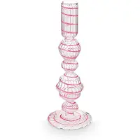 Pip studio - Kandelaar - Woonaccessoires - Roze kaarsenhouder - Glas Swirl - 22cm