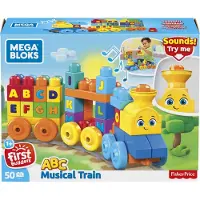 Mega Bloks ABC muziektrein - Educatieve bouwblokken voor 1-5 jaar - 50 blokken