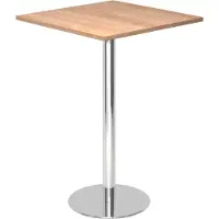 Hjh OFFICE PRO BISTRO H88Q C - Systeem conferentietafel Walnoot 80 x 80 Chroom