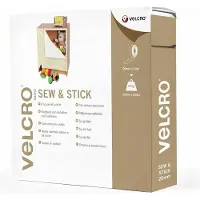 Velcro Sew & Stick klittenband met haken en lussen 20 mm x 5 m wit