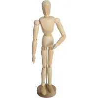 Atmosphera LEDENPOP IN HOUT 32 CM