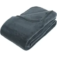 Dekoracja domu Fleece bank deken/plaid - petrol blauw - 180 x 230 cm - Plaids