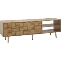 Wohnling lowboard hout eiken decor 160x51x40 cm TV-dressoir met 2 deuren | Design TV meubel hoog | TV meubel TV meubel modern | TV dressoir woonkamer