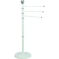 Spirella MSV Handdoeken rek badkamer - wit chroom metaal - 46 x 90 cm - Handdoekrekken