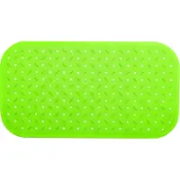 MSV Douche/bad anti-slip mat badkamer - rubber - limegroen - 36 x 65 cm - Badmatjes