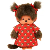 Monchhichi meisje 20cm met Monchhichi jurk