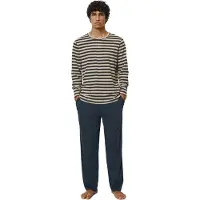 Marc O'Polo Pyjama kort 'Mix & Match' beige / donkerblauw