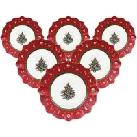 Villeroy & Boch Ontbijtbord Toy's Delight Rood (6-Delig)