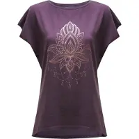 Yogistar Yoga-T-Shirt Batwing „celestial flower“ - berry/copper