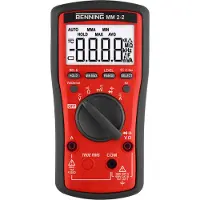 Benning TRMS digitale multimeter, 1000V, 10A AC/DC, HOLD-functie, MAX/MIN/AVG-weergave, Cat III 600V, met accessoires, 1 stuk.