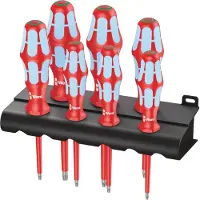Wera 3167 i/7 Rack Torx-schroevendraaier VDE Grootte T 8, T 9, T 10, T 15, T 20, T 25, T 30 DIN EN 60900 1 stuk(s)