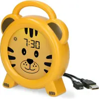 Alecto BC100TIGER - Slaaptrainer voor kinderen - Kinderwekker met Nachtlamp - Tiger