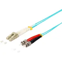 S/CONN LC - ST Duplex Optical Fiber Patch kabel - Multi Mode OM3 - turquoise / LSZH - 2 meter