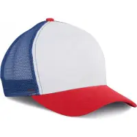 K-Up Pack 16 TRUCKERPET - 5 PANELEN White/French Red/Reflex Blue - K-up KP137 - Maat One Size