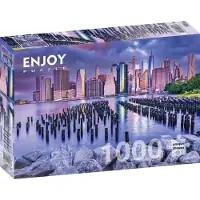 Enjoy Puzzle Cloudy Sky Over Manhattan - New York Puzzel (1000 stukjes)