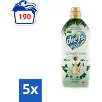Dreft ECO - Wasverzachter - Gekleurde Was - Witte Bloem - Anti-Veroudering - 38 Wasbeurten - Bulkverpakking - 5 stuks