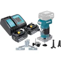 Makita DRT 52 SG accu-kantenfrees 18 V 6 mm borstelloos + 2x accu 6.0 Ah + lader