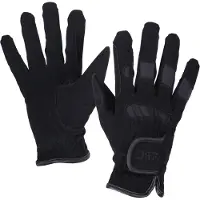 QHP Handschoen Multi Winter Black Junior 2 | Paardrij handschoenen