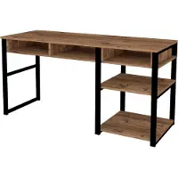 Skye Decor Bureau Jax - walnoot/zwart