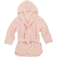 Meyco hydrofiele badjas soft pink Roze Jongens/Meisjes Katoen Capuchon - maat 86/92