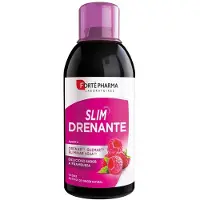 Forte pharma Turboslim Drenante, een voedingssupplement voor de spijsvertering, 500 ml, frambozen smaak
