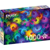 Enjoy Puzzle Abstract Neon Feathers Puzzel (1000 stukjes)