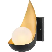 Lisa McDennon by Hinkley LED Wandlamp Ren | 3W 3000K 300Lm 830 | Dimbaar | Matte Black & Gold
