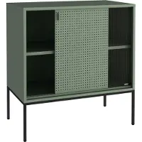 En.casa Metalen kast Eidsvoll 85x80x45 cm groen en zwart