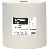 Katrin Poetspapier XXL3, 3-laags, doekgrootte ca. 380 x 380 mm, wit, 1 rol met 1000 doeken