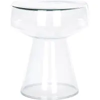 Beliani LAGUNA - Bijzettafel - Transparant - Glas