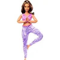 Barbie Made To Move Blonde Articulated Yoga Doll Roze