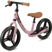 Kinderkraft SPACE Loopfiets - Voor Kinderen vanaf 80 cm - Verstelbaar Zadel en Stuur, Handrem en Antislip Voetensteun - Roze