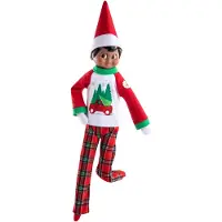 Hcm kinzel Elf on the Shelf pyjama's, boomdecoraties en boerderijaccessoires voor poppen - kerstoutfit