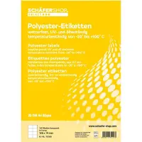 Schäfer Shop Weerbestendige etiketten, 105 x 74 mm, transparant mat, 20 vellen