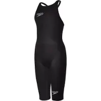 Speedo Fastskin Lzr Racer Elite 2 Closedback Kneeskin Open Back Competition Swimsuit Zwart UK 28L Vrouw